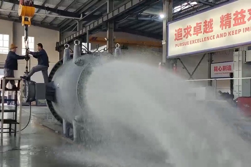 Pressure test scene of flow regulating and pressure regulating valve