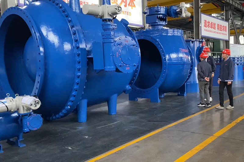 Factory leaders inspect